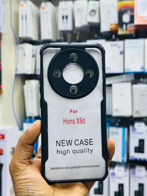 clear and black bumper phone case designed for the Honor X9d smartphone.