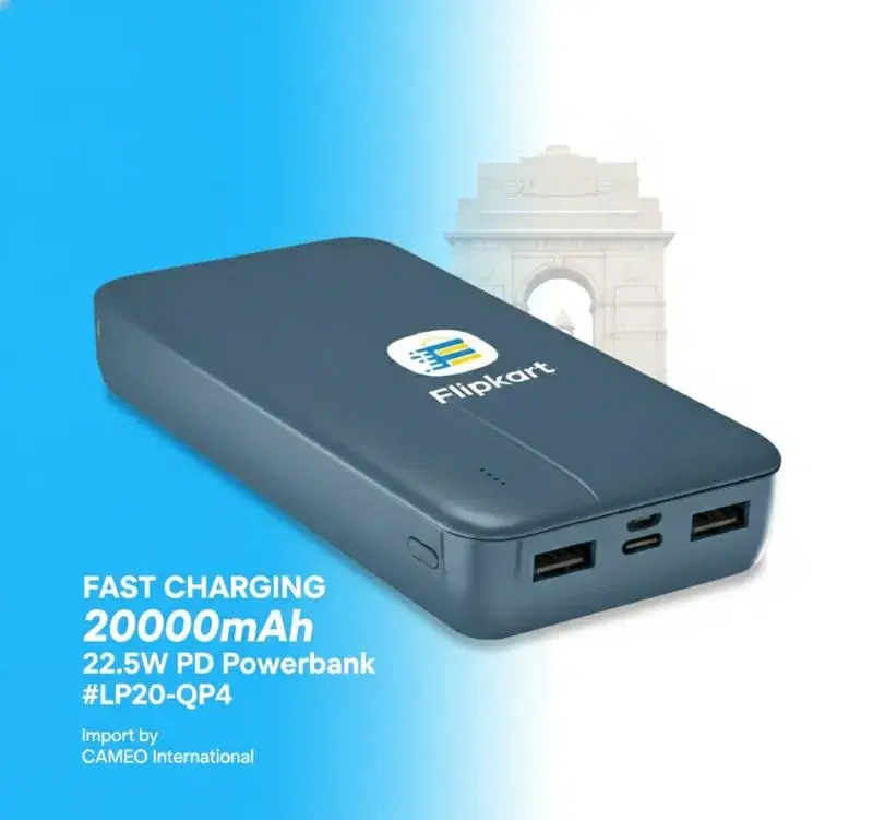 Flipkart 20000mAh 22.5W PD Powerbank model LP20-QP4