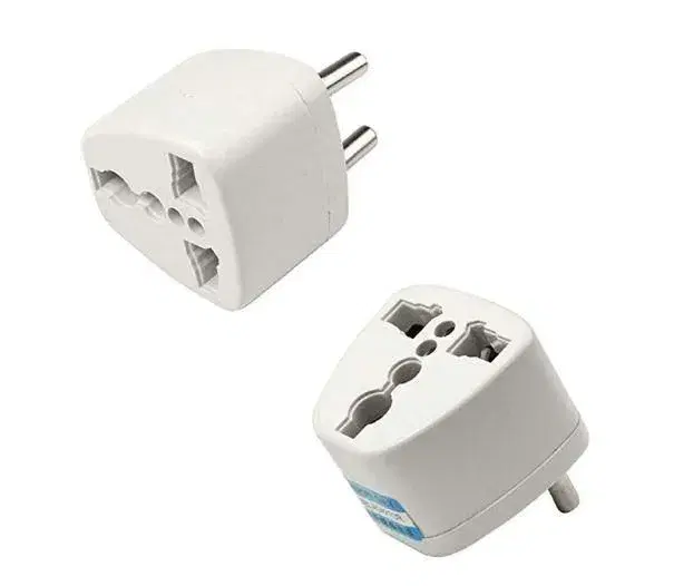 Europe Plug to Universal Adapter 3 Pin To 2 Pins Round Pins Travel Shoe Adapter Converte