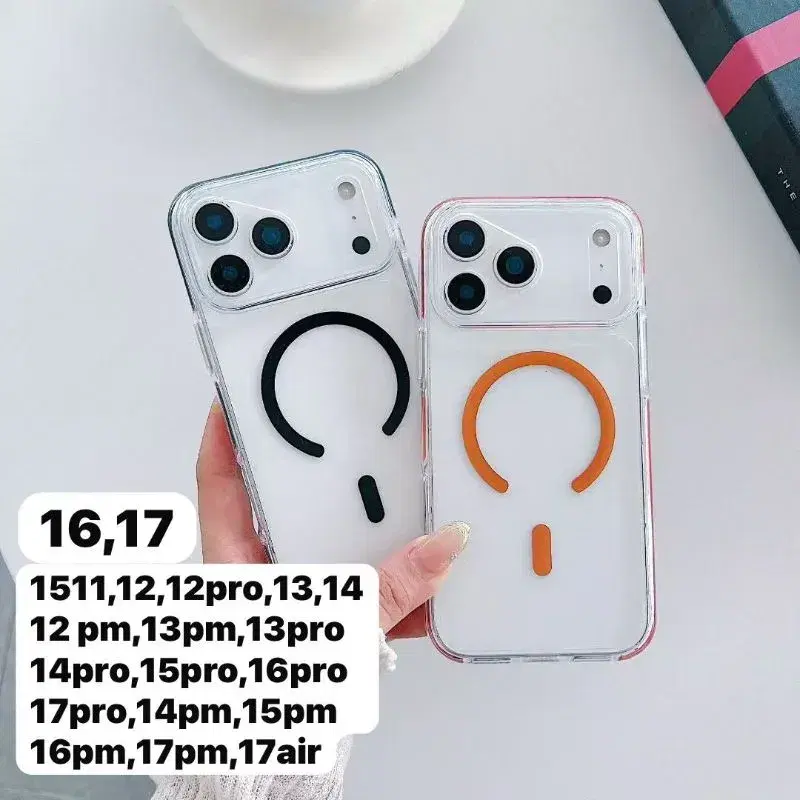 clear iPhone cases with a built-in MagSafe-compatible ring.