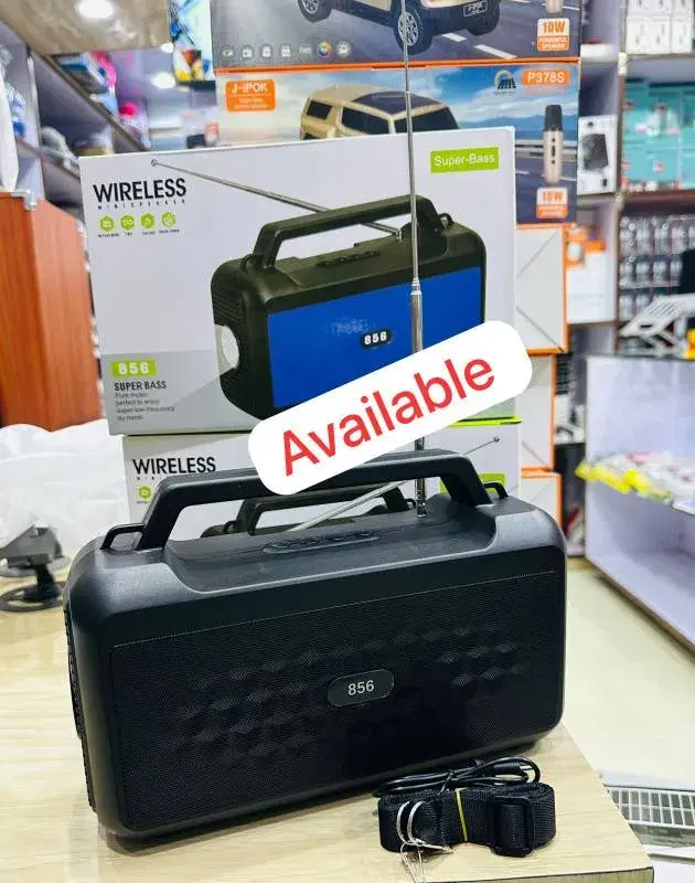 portable wireless Bluetooth speaker, model "856"