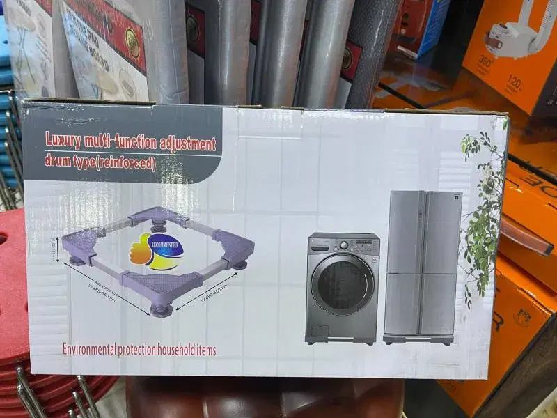 Luxury multi-function adjustment base stand for household appliances like washing machines and refrigerators.