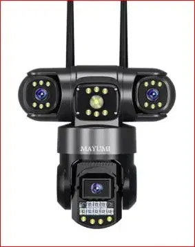 V380 WiFi PTZ Security Camera Triple Lens, 3 Screens, Wireless CCTV IP Camera with Night Vision And Motion Detection
