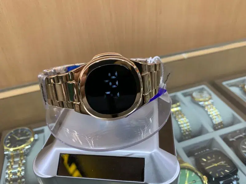 Gold-tone pintime digital wristwatch