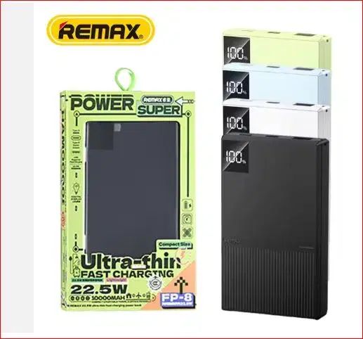 Remax 22.5W Ultra-Thin 10000mAh Power Bank Fast Charging Dual Ports Power Banks 10000 Mah Slim Power Bank Portable Phone Charger