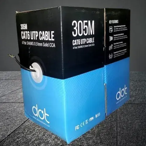Dot CAT6 UTP CABLE OUTDOOR CCA 0.51 305Mtr. DOT