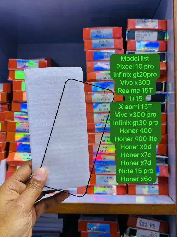 Tempered Glass|| Available models in picture.