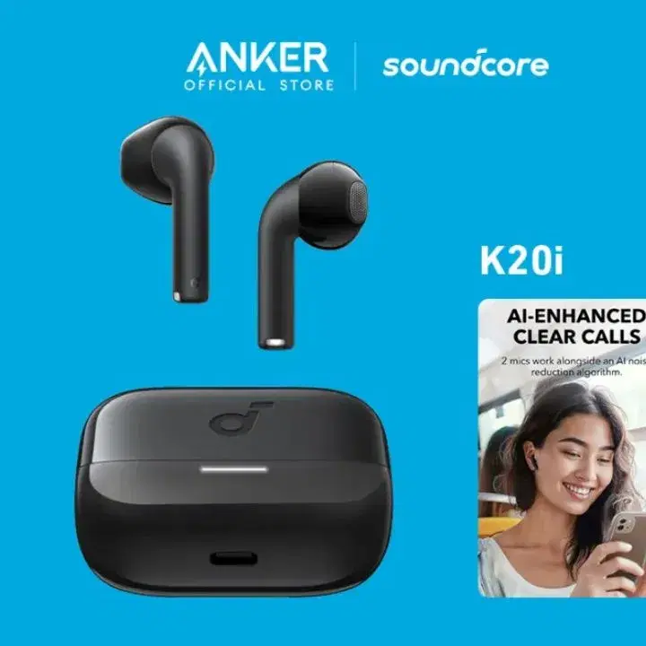 Anker Soundcore by Anker K20i Earbuds with Mic 13mm Drivers TWS BT 5.3