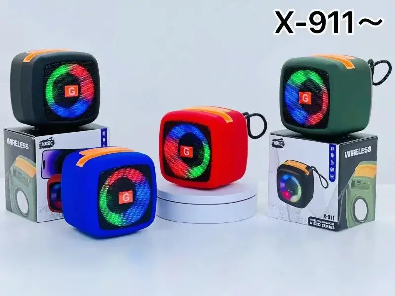 X911 Wireless for Bluetooth Speaker with RGB Light Outdoor Handy Subwoofer Phone Holder Battery Powered K308 Model
