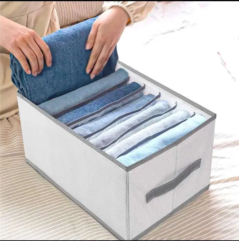Clothes Storage Box Foldable Drawer Organizer With Handles, Fabric Closet and Storage Basket