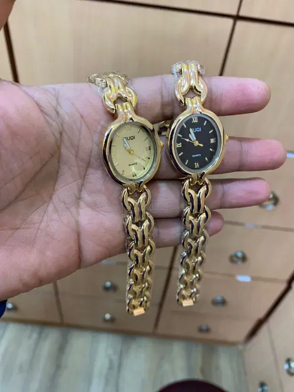 women's gold-plated bracelet watches