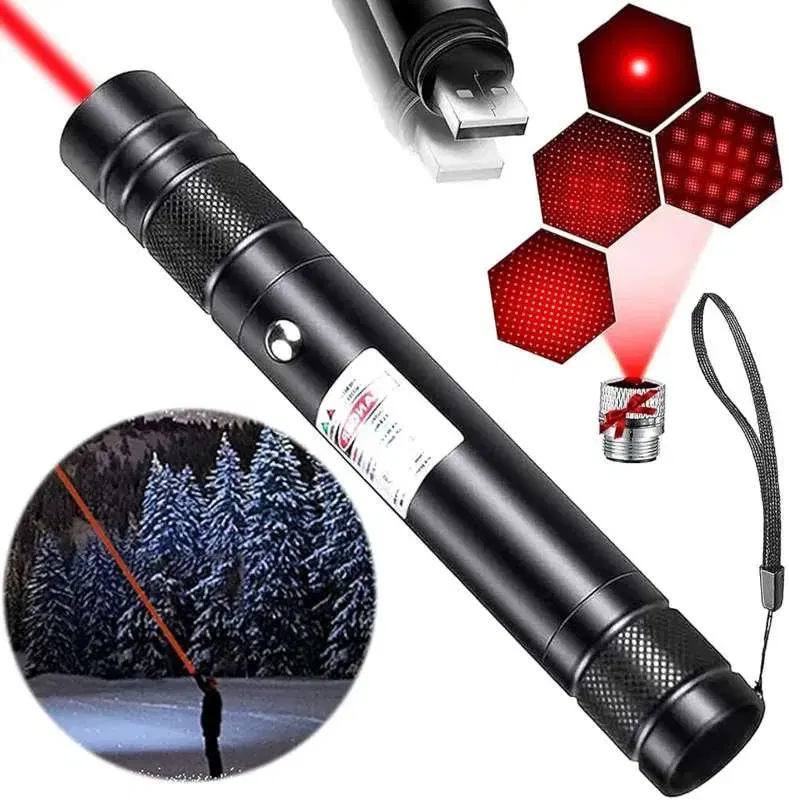 Red Laser Pointer With USB Charging Cable, Laser Pointer, Laser Pointer For Indoor Meetings, Tactical Long Range Laser Flashlight, Laser light