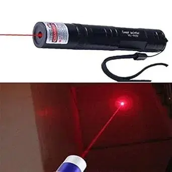 High Power Red Laser Pointer Pen –100Nm Power 532Nm-650Nm Wave Length - Rechargeable Handheld Laser Light with Star Cap Patterns & Adjustable Focus.