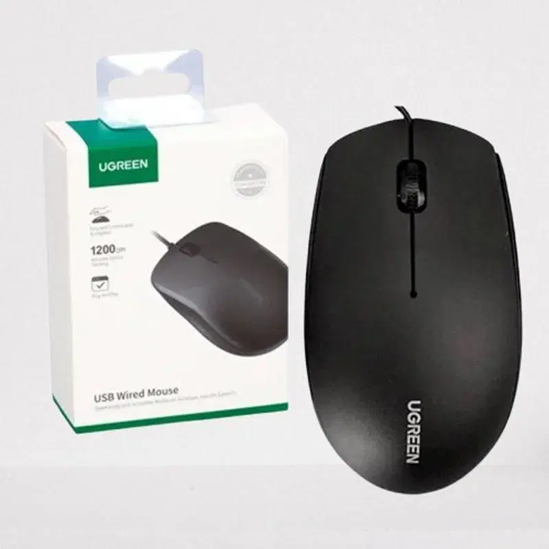 Mouse USB Wired UGREEN Black MU007 / 90789 Ugreen