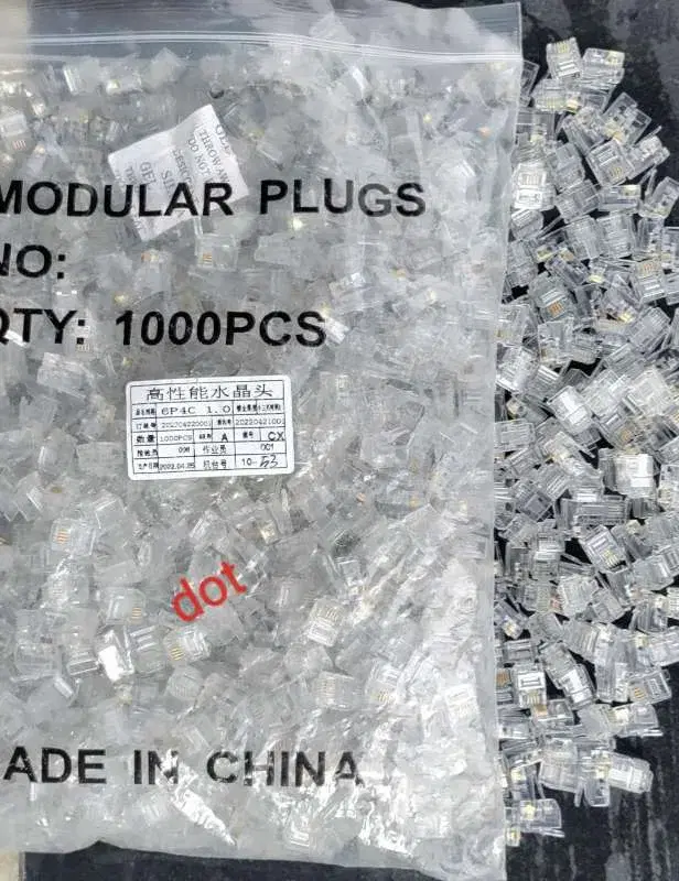 RJ11 Telephone Jack 1000 Pack