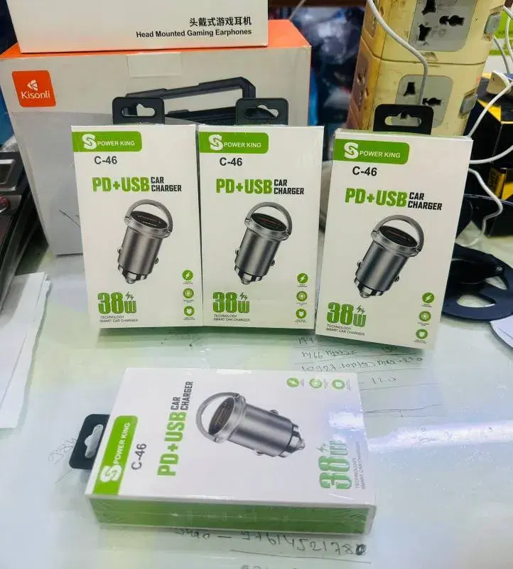 Power King C-46 PD+USB Car Charger.