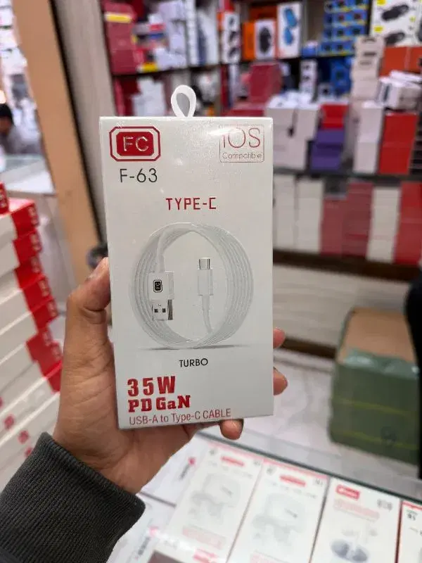 Focus Model F-63 35W PD GaN USB-A to Type-C cable is a high-speed charging