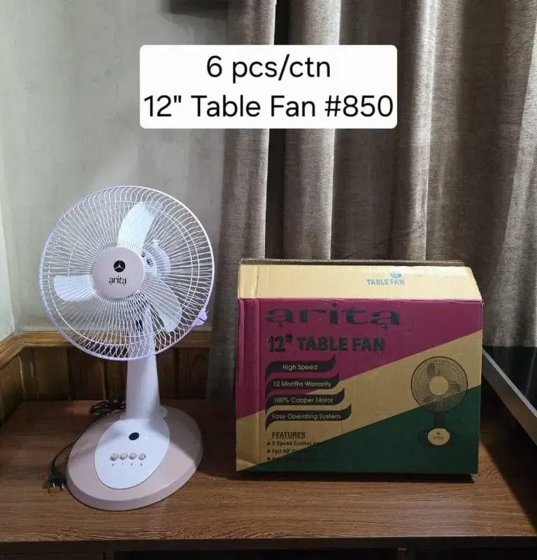 Arita 12-inch Table Fan, model 850.