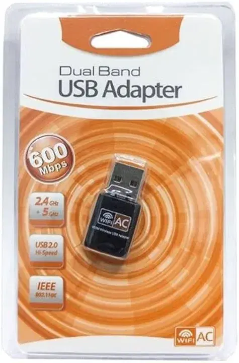 600Mbps USB WiFi Bluetooth Adapter 2in1 Dongle Dual Band 2.4G 5GHz USB Wi-Fi with Antenna PC Mini Computer Network Card Receiver