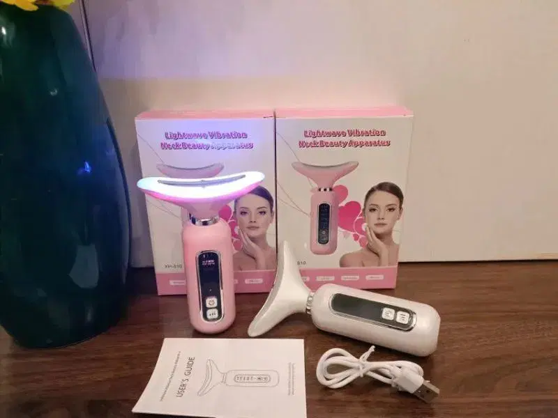 3-in-1 Facial Massager, Face Sculpting Tool Lightwave Vibrating Neck Face Massager, Skin Care Face Massage Tool