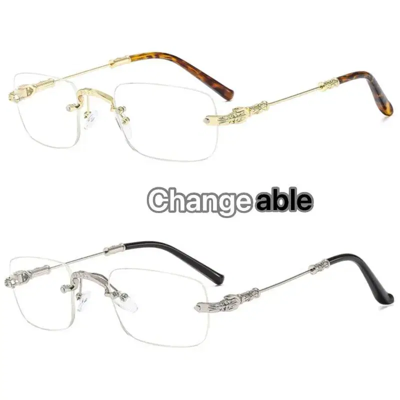Frameless Metal Blue Light Blocking Reading Glasses