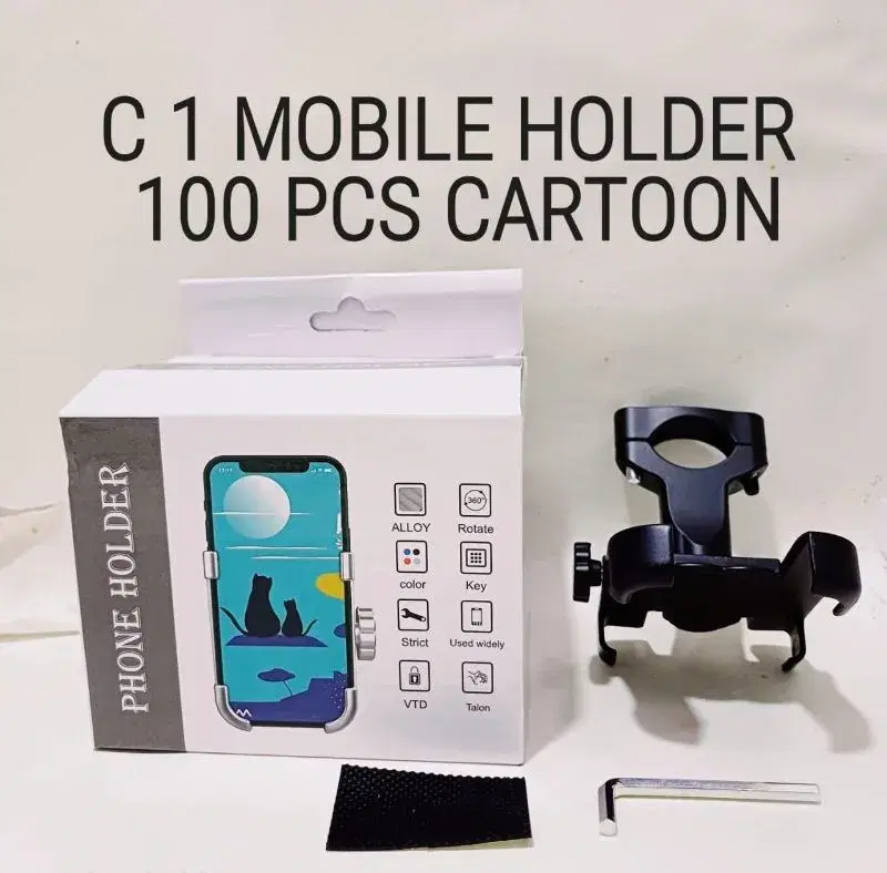 C1 Metal Phone Holder is a durable and secure mount designed for bikes, scooters, and motorcycles.