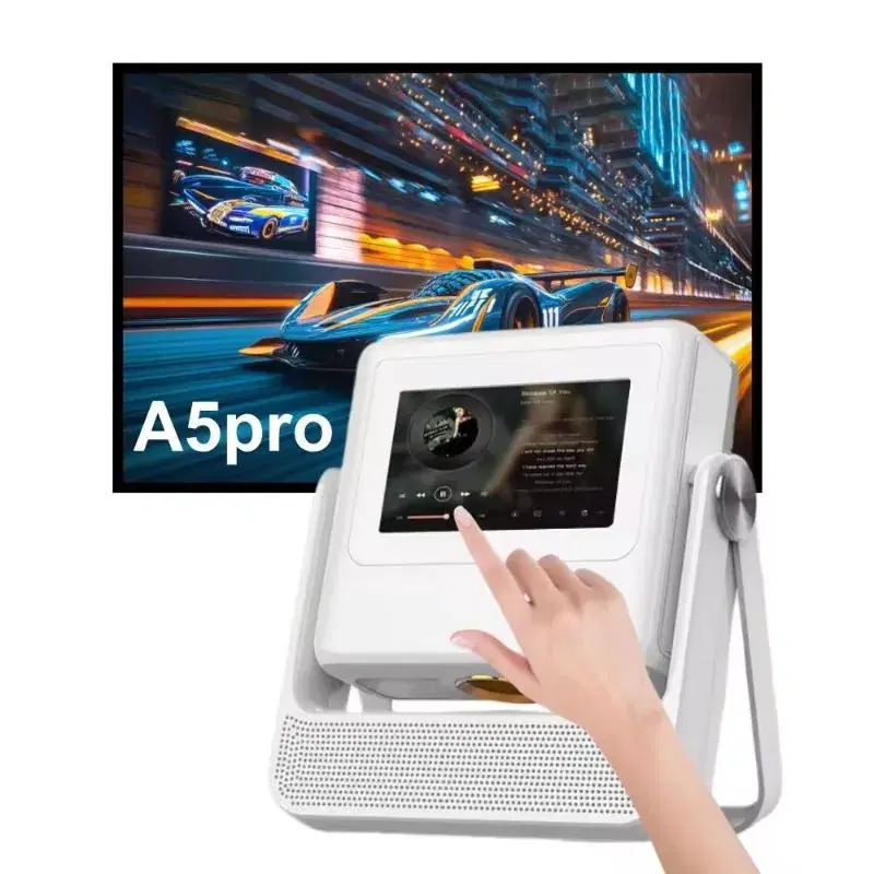 A5 Pro Portable Projector, a smart device featuring a dual-screen display