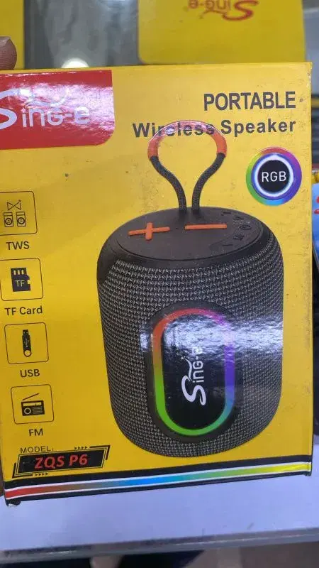 Sing-e ZQS P6 is a compact, portable wireless speaker featuring dynamic RGB lighting and multiple connectivity options.