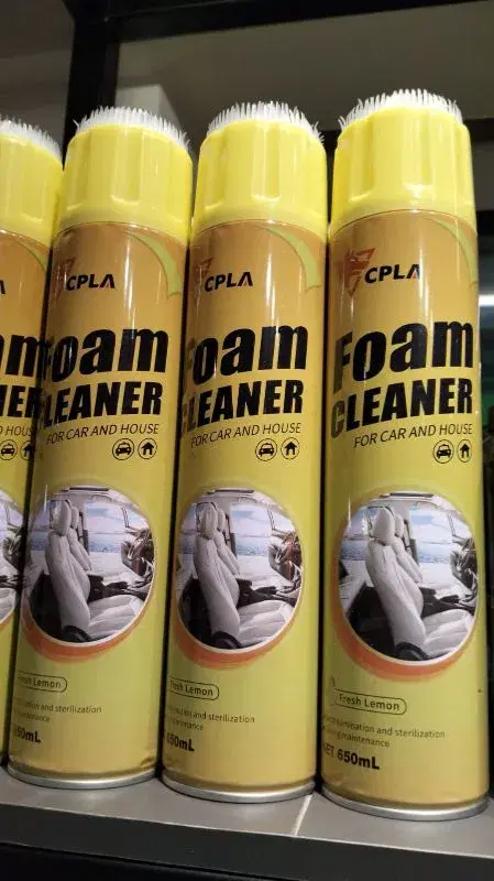CPLA Multi-Purpose Foam Cleaner, designed for cleaning both car interiors and household surfaces.