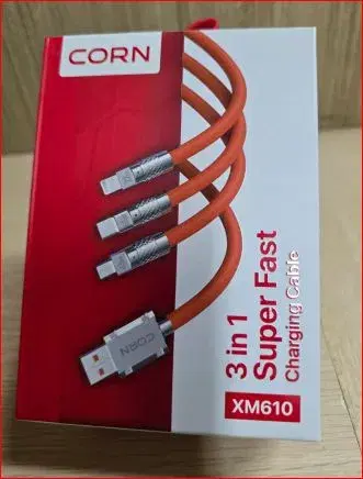 CORN XM610 3-in-1 Super Fast Charging Cable.