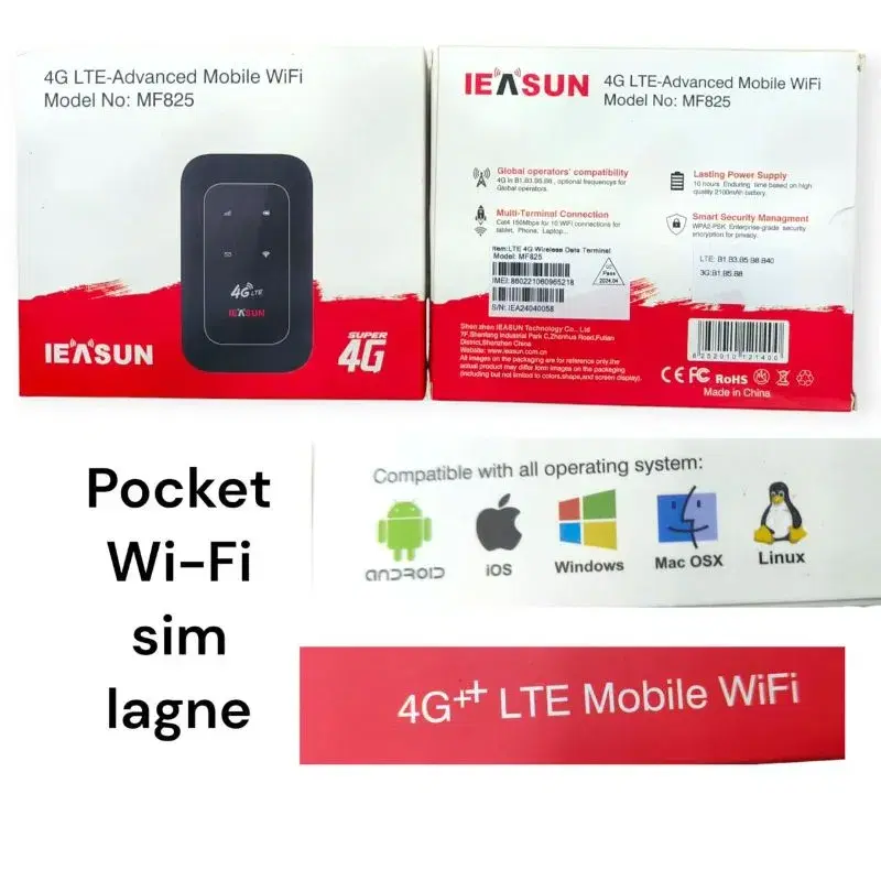 IEASUN MF825 4G LTE-Advanced Mobile WiFi router.
