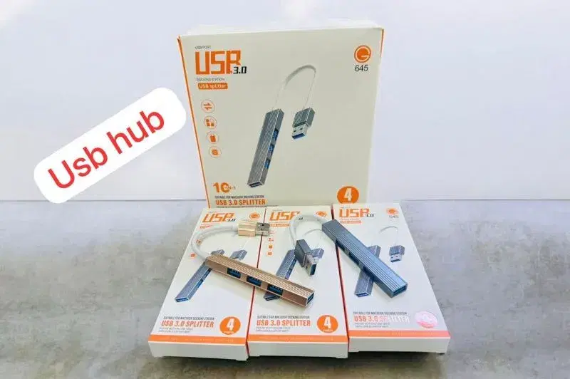 4-port USB 3.0 hub and splitter, often referred to as a mini docking station.