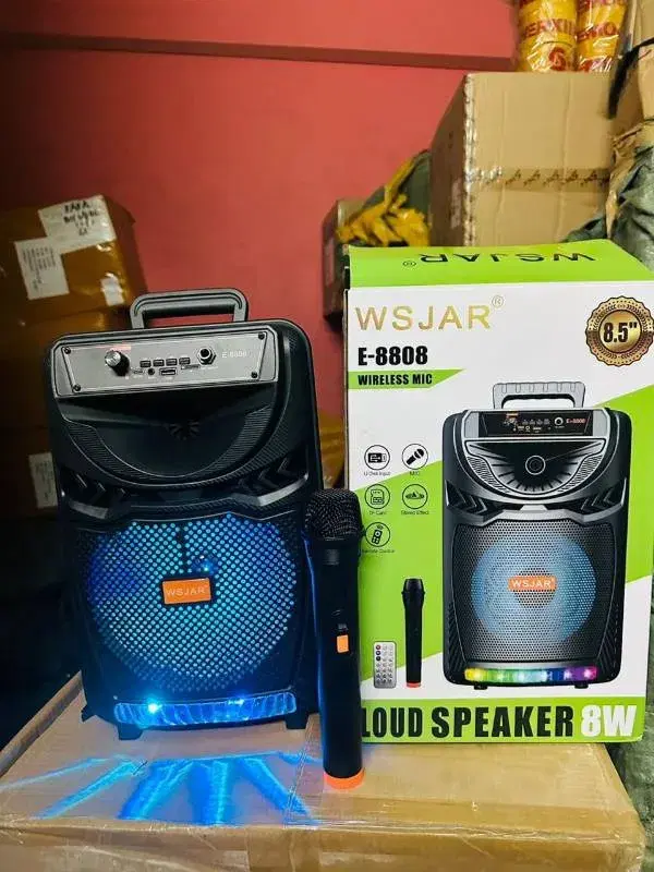 WSJAR E-8808 wireless microphone speaker set.