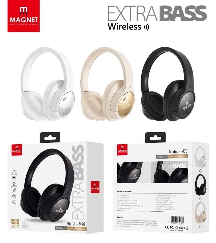 Magnet M90 Wireless Headphone | Hi-Res Audio Headphones | Noise Cancelling Headset