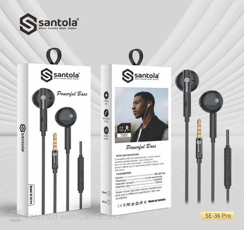 Santola Earphone | Powerful Bass Earphone | SE 36Pro