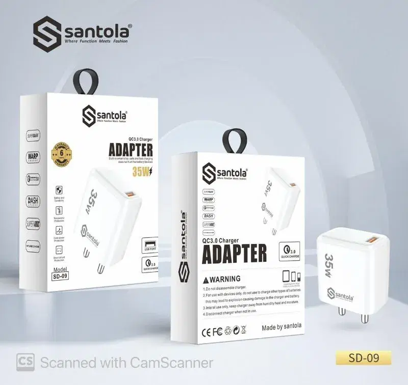 Santola Charger | 35W USB Adapter SD 09 | Super Fast Charging | 6 Months Warranty