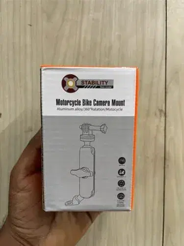 Stability brand Motorcycle Bike Camera Mount used for securely attaching action cameras to a motorcycle or bicycle.