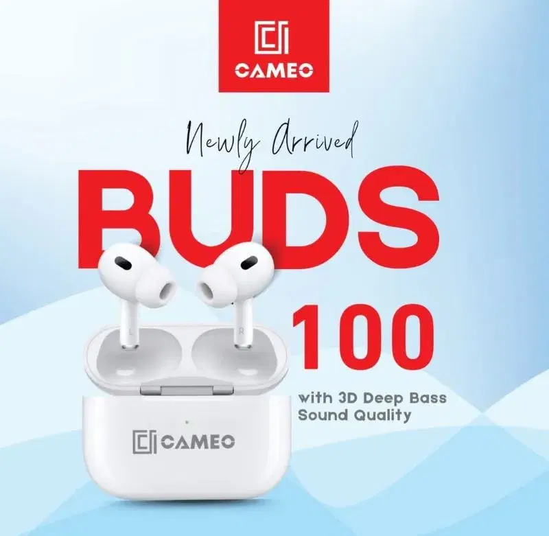 Cameo BUDS100 Earbuds with 20HRs | Playing Time | AIENC | Type-C | IPX5 Sweat & Dust Resistant | Touch Control | Deep 3D Bass Sound
