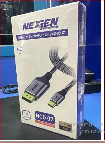 Type C to DP 8k 60 Hz cable 1.8m Braided Ergonomic