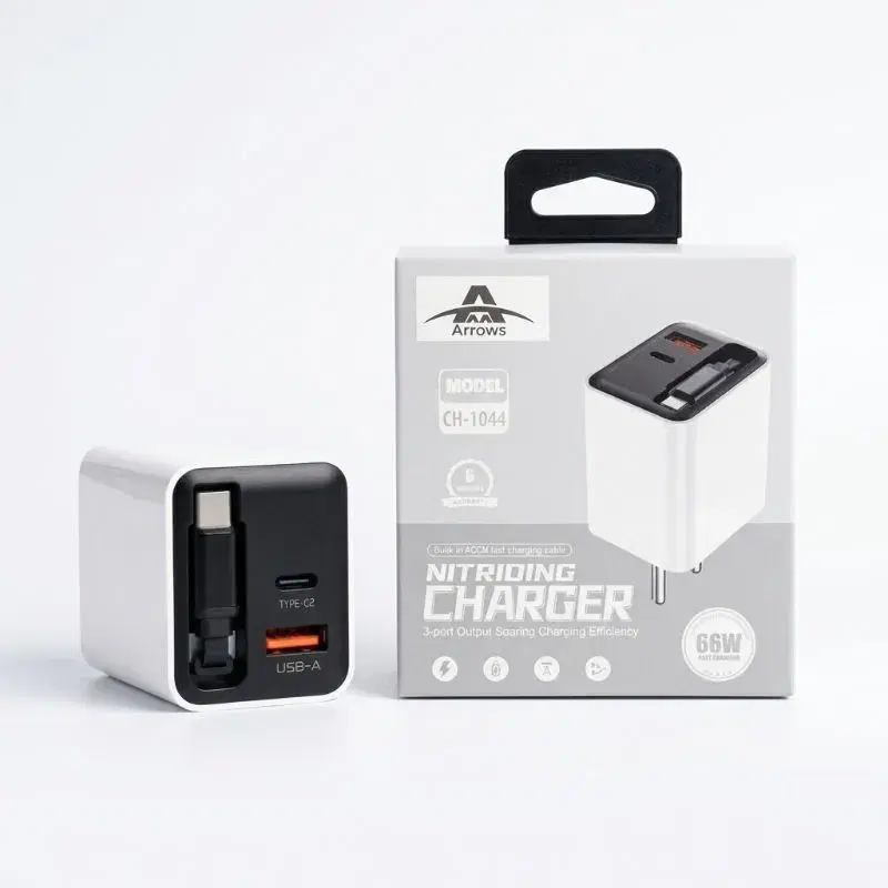 Arrows Nightrioing Charger Model CH-1044 I 66W Fast Charging I 80cm built-in charging cable