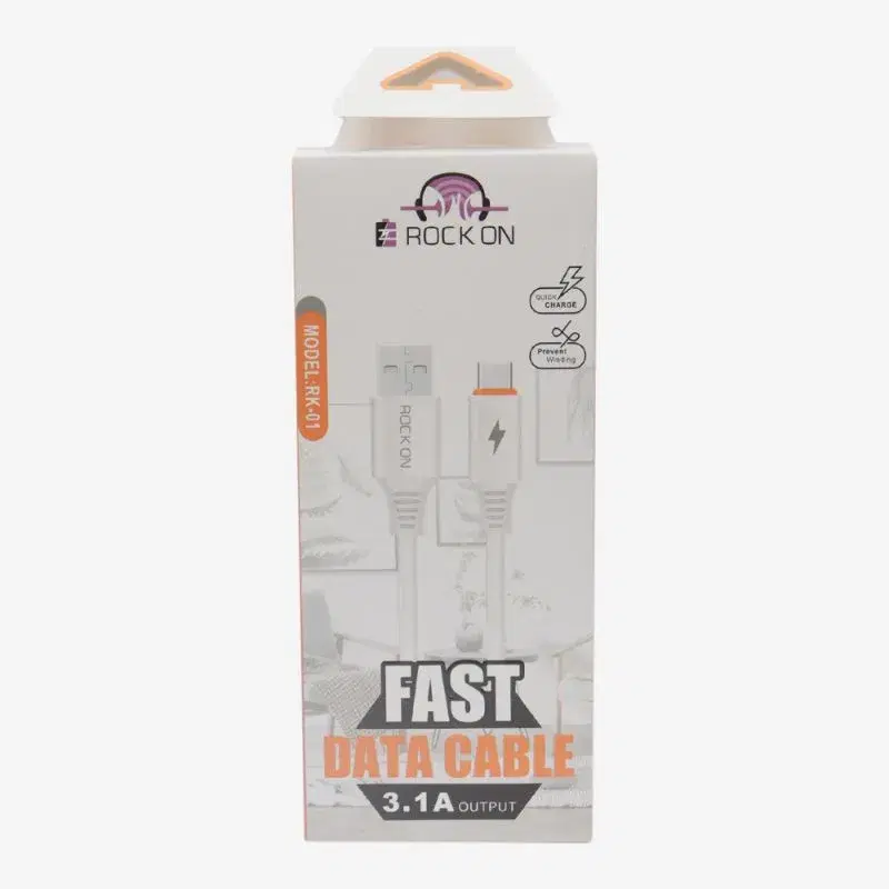 Rock On Rk-01 Fast Data Cable Safe & Data Type Micro (V8)