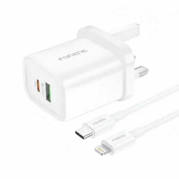 Foneng UK31 A+C 2-Port Charger 20W with PD cable