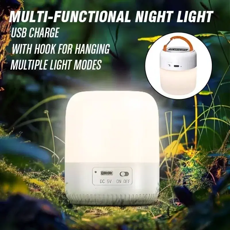 Portable LED Touch Table Lamp, Rechargeable Via USB-C, Adjustable Brightness and 3 Color Modes