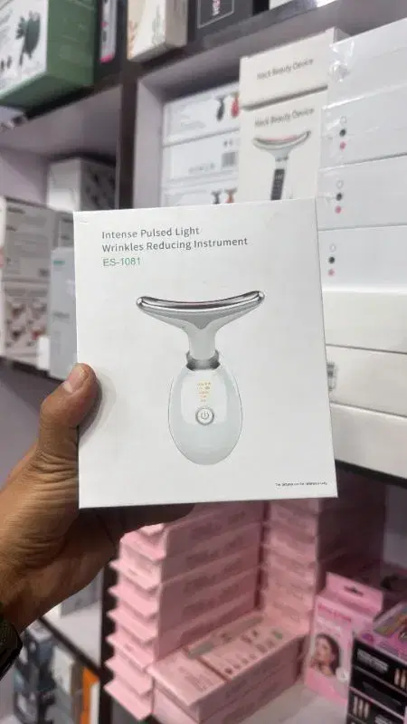 Electric Portable Anti-Aging Wrinkle Removal ES-1081 Face Lift Neck Beauty Device with Colors LED Light Therapy Beauty Machine