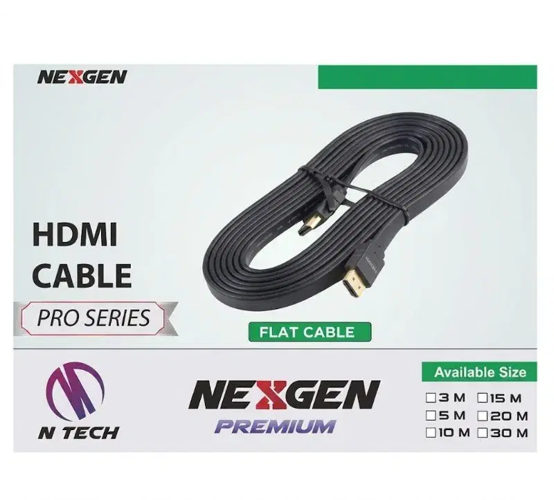 Nexgen HDMI cable 2k Flat - 1.5m