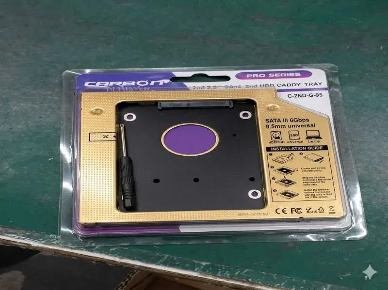 Carbon Caddy case slim 9.5mm gold