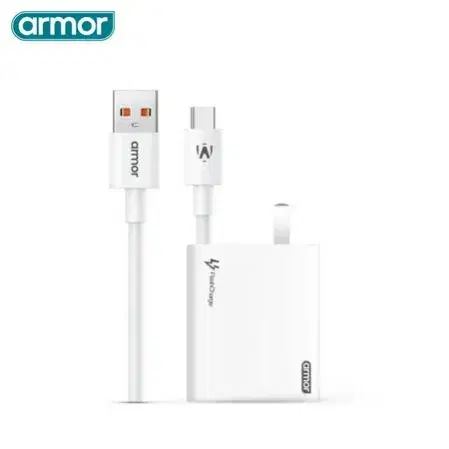 Armor AR-502 80W Fast Charger with Type-C Cable | 5A Super Fast Charging | Vivo Flash Charge Supported ⚡ | High-Speed Wall Adapter