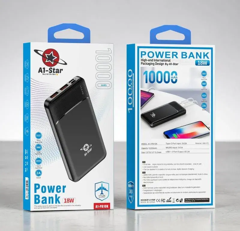 A1 star PB10K 10000mah Portable 18W Charging power banks