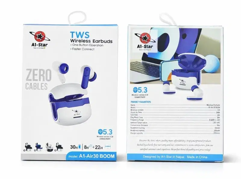 A1 star Air30 Boom Best Sound Quality Earbuds
