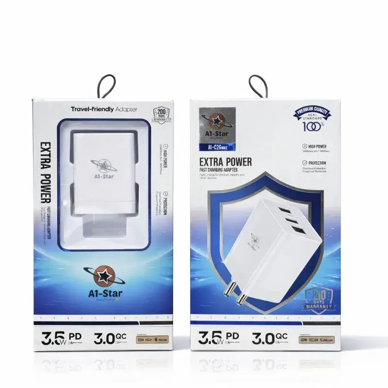 A1 star C26 Max PD + USB Adapter 35W Super Fast Charging